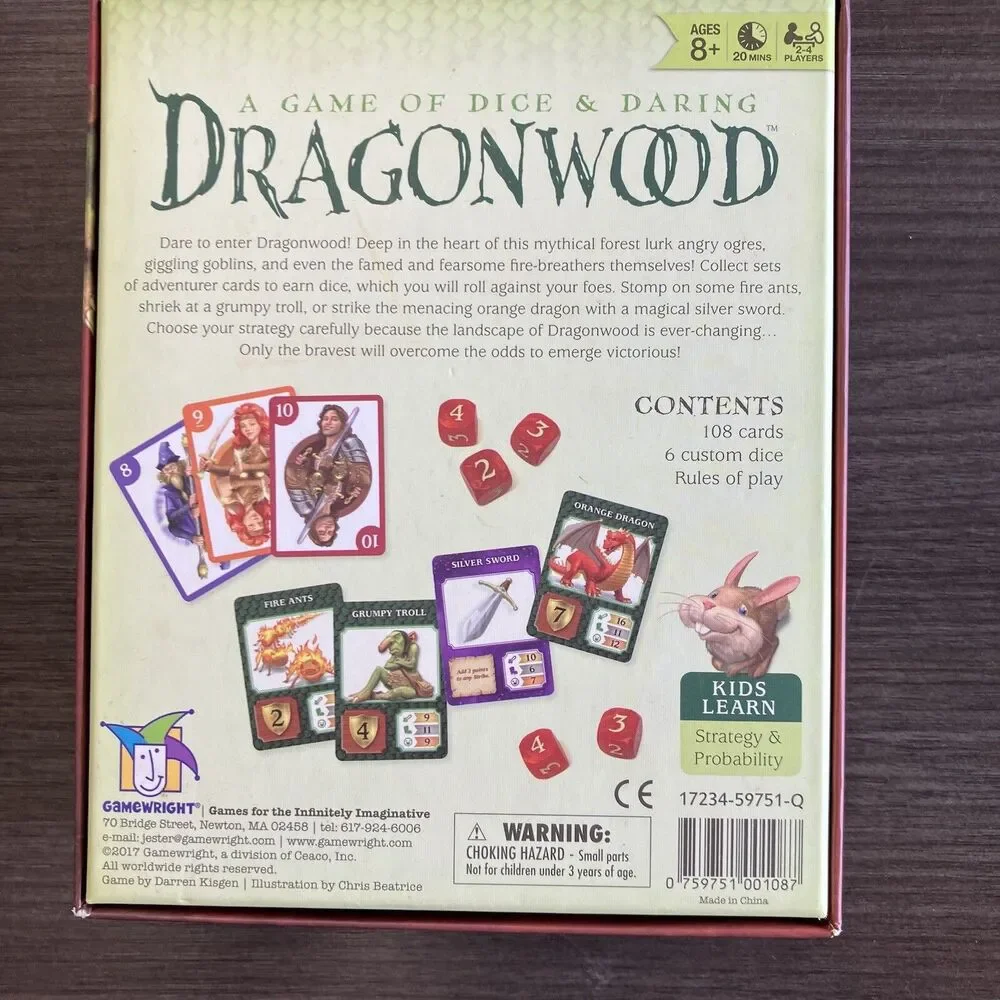 Dragonwood, A Game Of Dice And Daring By Gamewright Games Complete EUC